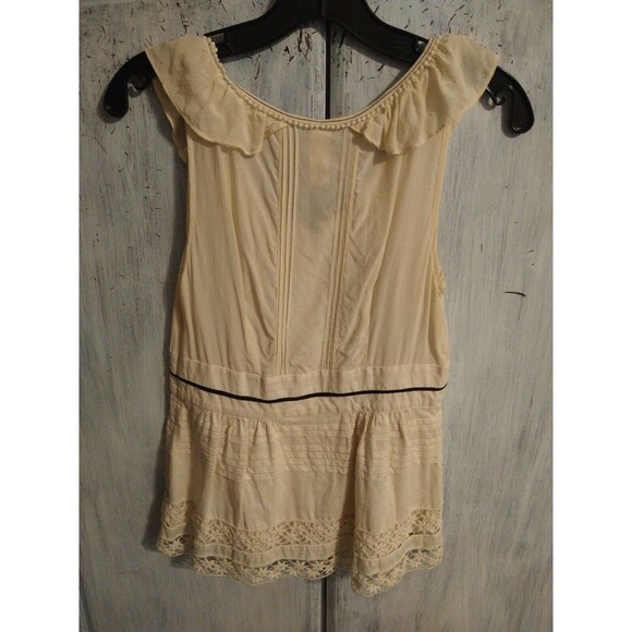 Floreal 100% lace sleeveless top Sz 2 vintage y2k - Picture 5 of 9